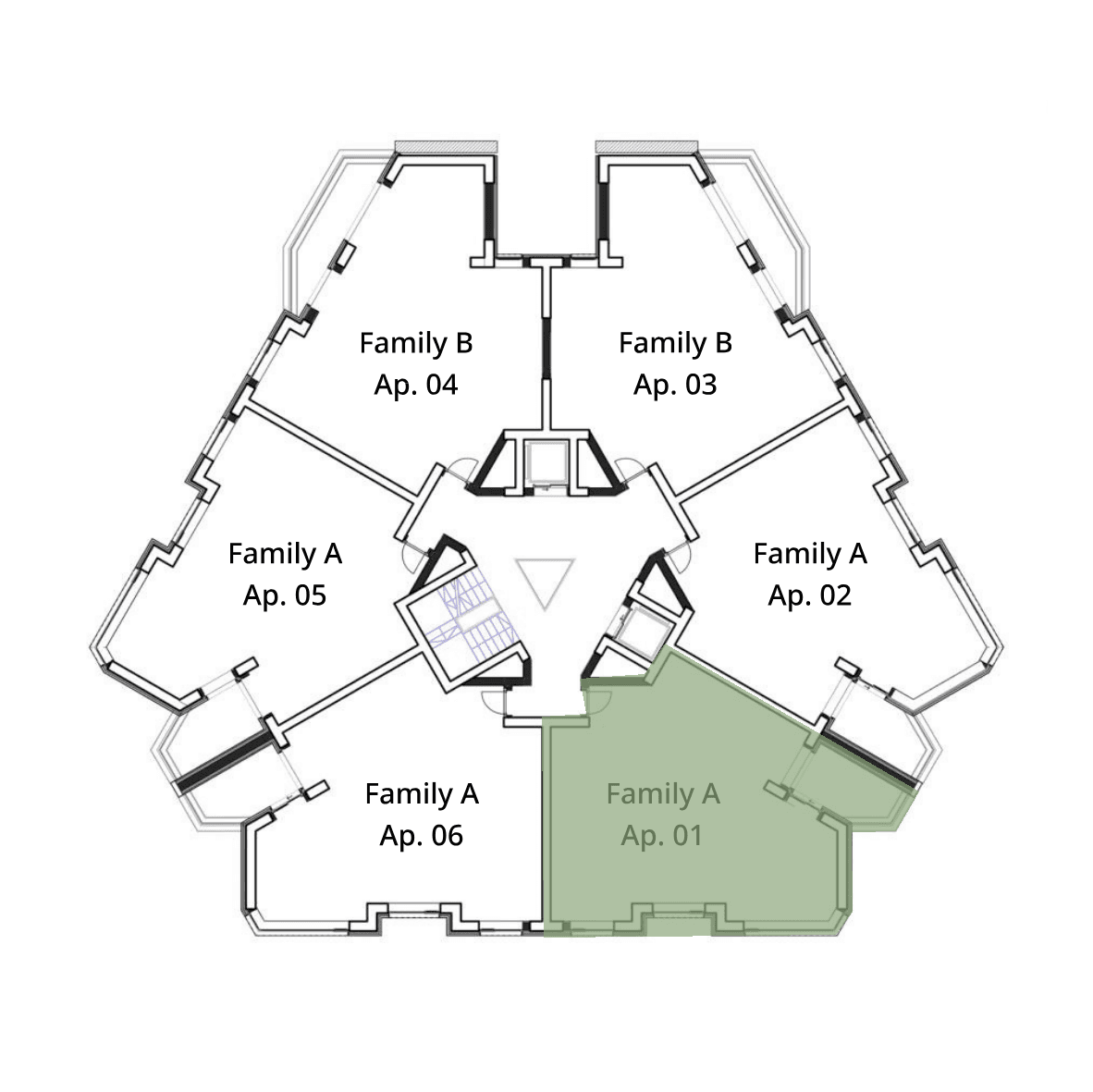 Plan apartament C1-A-101